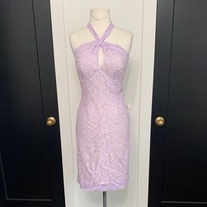 Lace knee length dress